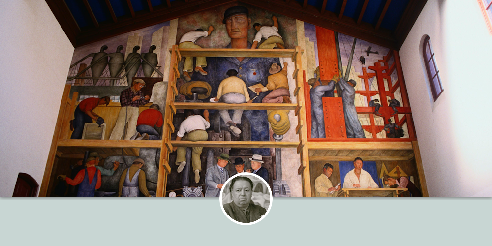 The Making Of A Fresco Showing The Building Of A City By Diego Rivera At San Francisco Art Institute San Francisco Wescover Murals