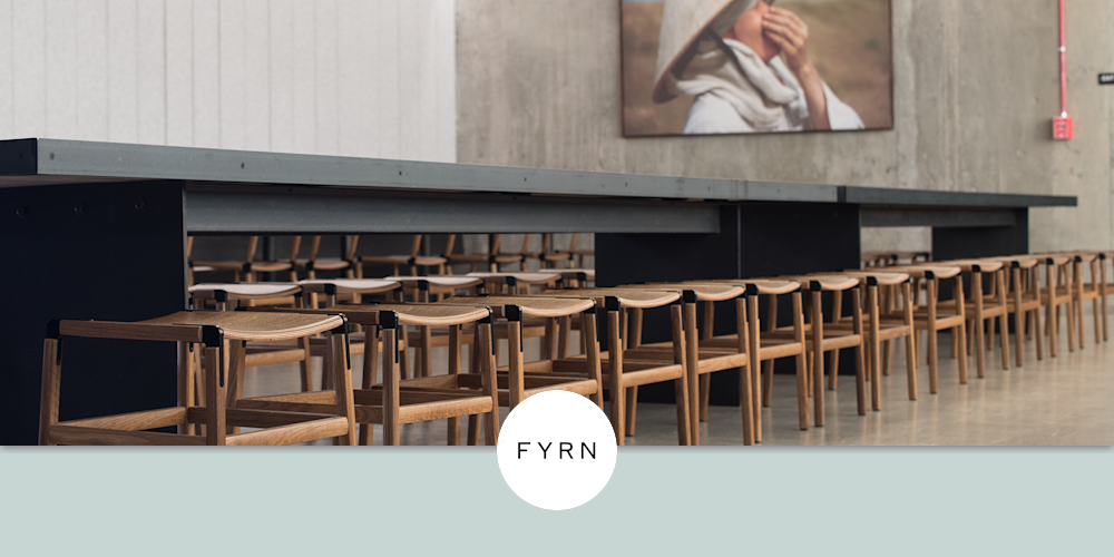 Fyrn Shorty Backless Chair Oxidized Oak, Black Metal by Fyrn at Rice