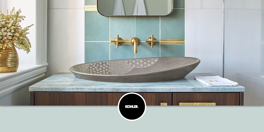 Kensho Vessel Sink, Purist Faucet and WallHung Bathroom Vanity