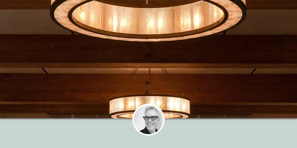 Silver Oak Vellum Suspension Fixture by McEwen Lighting Studio at