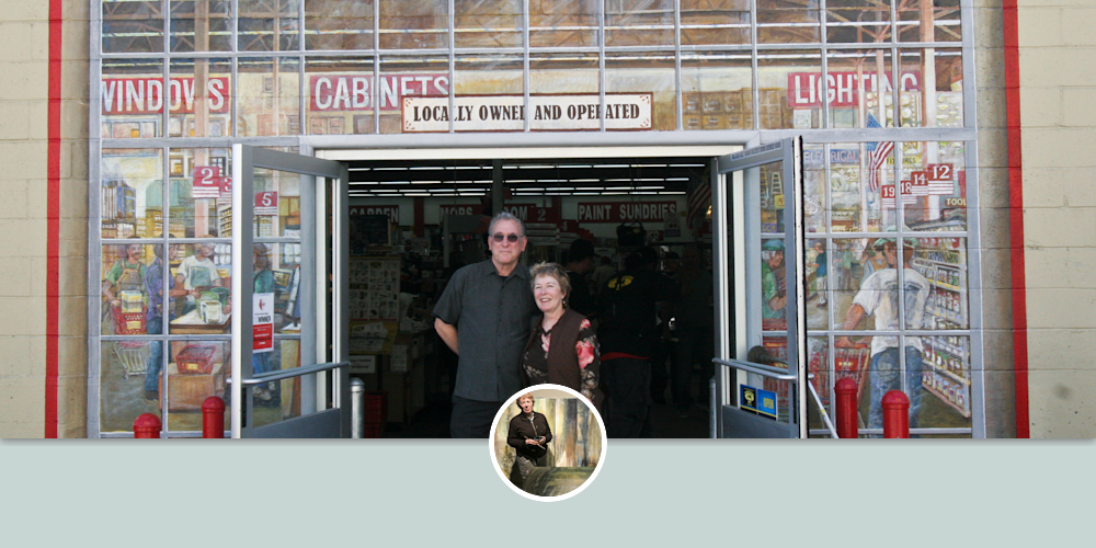 Faux Doorway for Hardware Store by Jennifer Ewing at Discount Builders