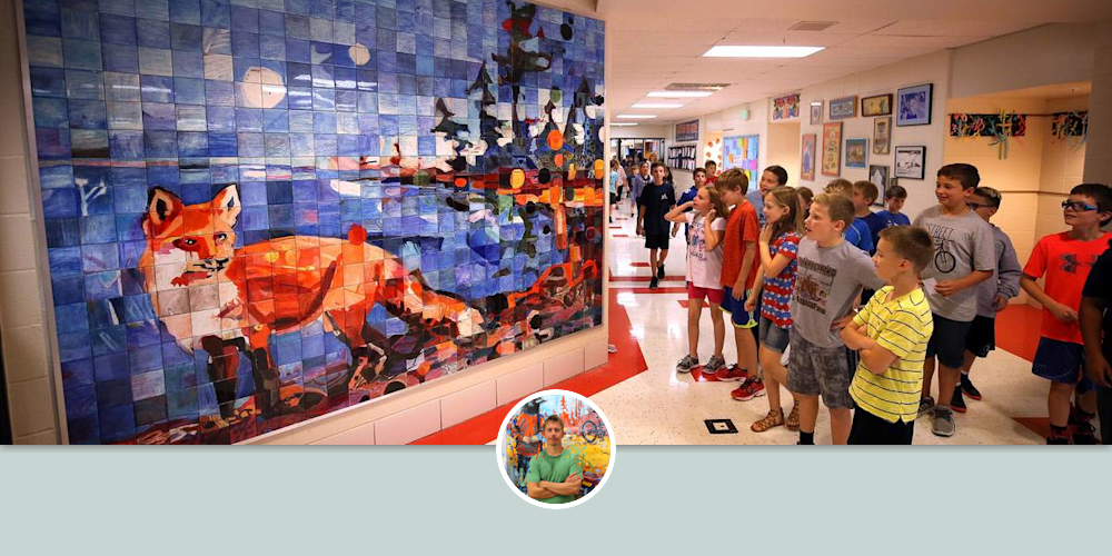 Isaac Fox Mural by Adam Swanson at Isaac Fox Elementary School, Lake