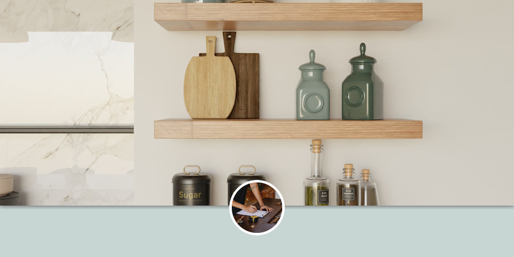 Natural Wood Heavy Duty Wall Shelf, Farmhouse Floating Shelf by