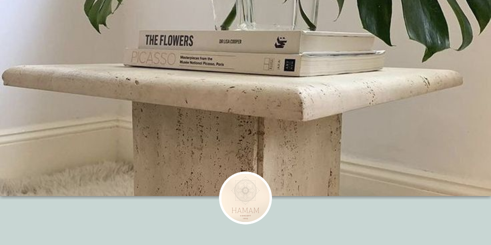 Travertine Nightstand. Travertine Bedside Table. Unique by HamamDecor Wescover Storage