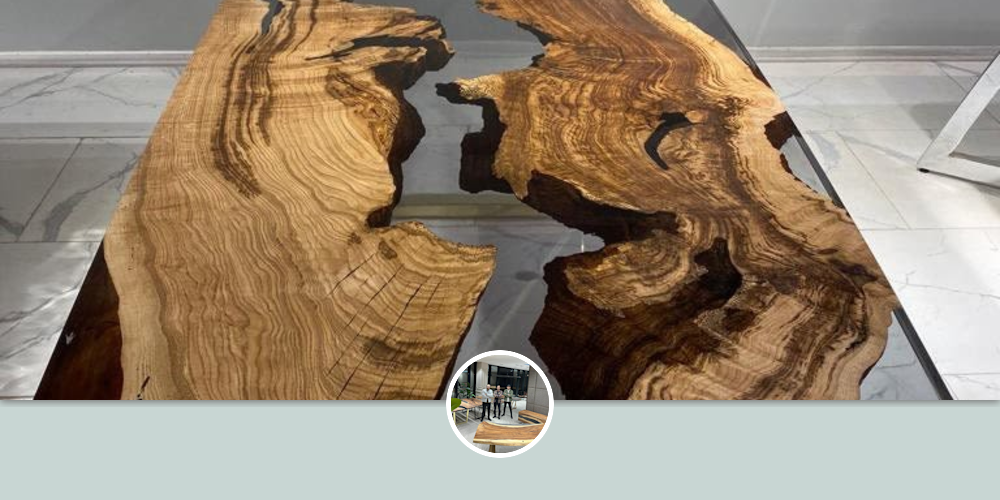 Oak Epoxy Table - Oak Table - Oak Dining Table by Tinella Wood