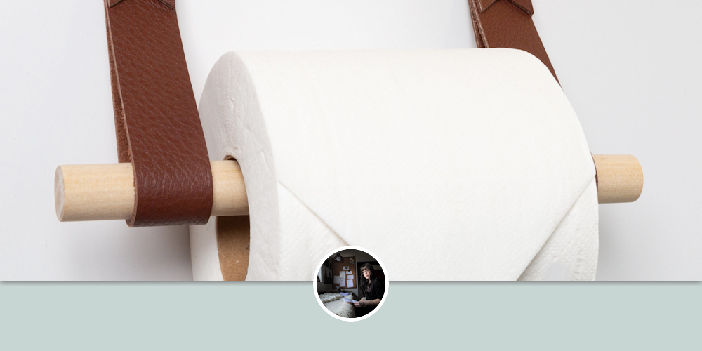 Toilet Paper Holder Kit [Flag End] by Keyaiira leather + fiber at
