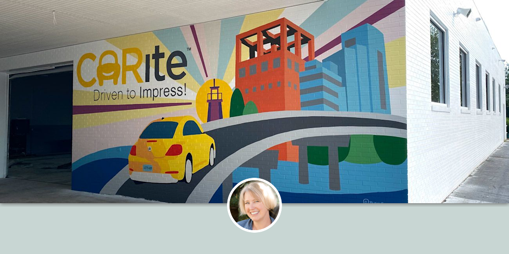Car Dealership Mural by Toni Miraldi / Mural Envy, LLC seen at CARite