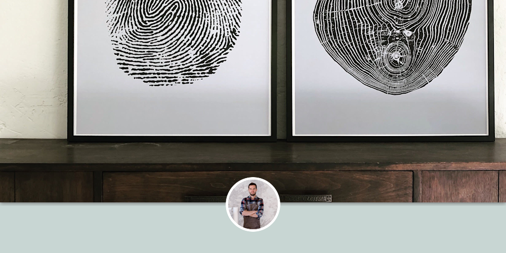 Fingerprint and Tree Rings Print by Erik Linton | Wescover Paintings