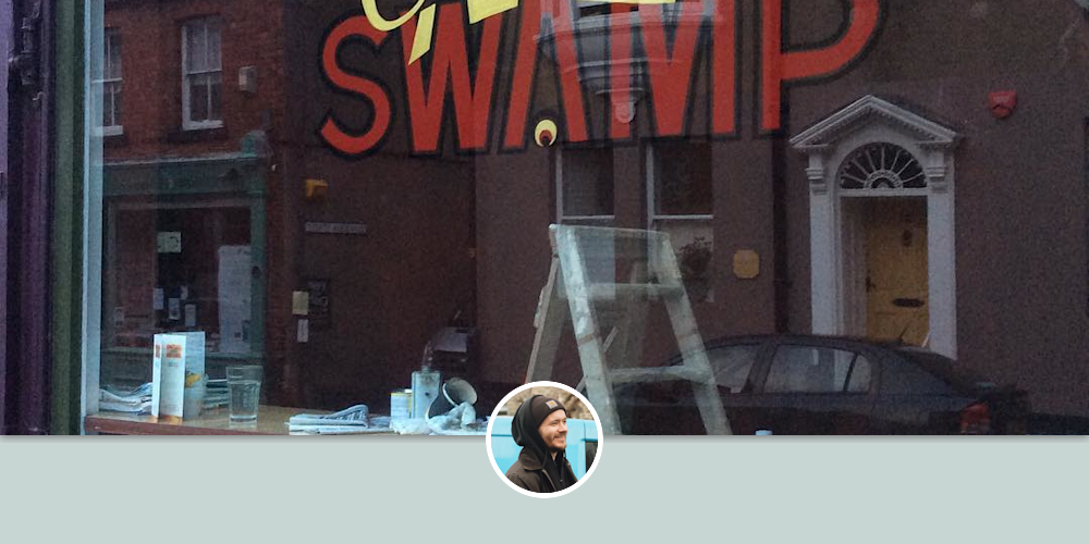 Cranberry Swamp Window Lettering by Journeyman Signs (TATCH) at