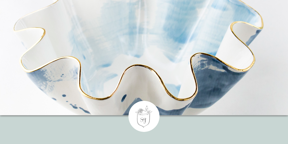 Abstract Wavy Bowls by Susan Gordon Pottery at Susan Gordon Pottery Studio, Birmingham