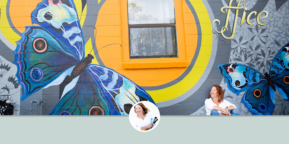 Butterfly Mural Painted for First City Art CenterPensacola, Florida by