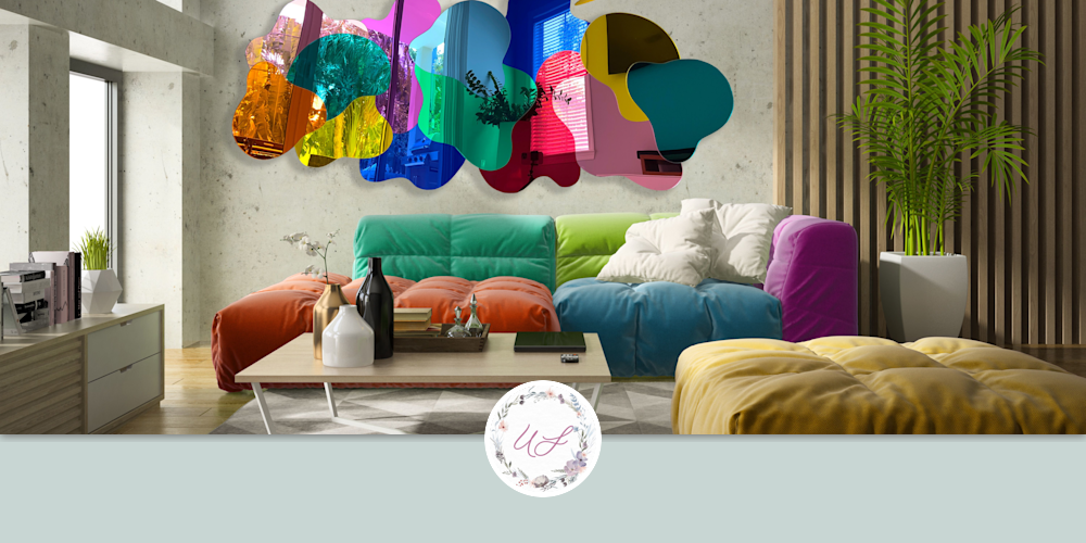Oversized Multicolor Wall Art / Mirrored Acrylic Art/ Wall A by ...