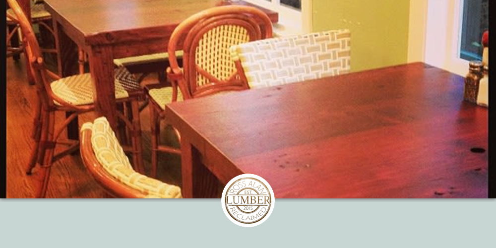 Reclaimed Tables by Ross Alan Reclaimed Lumber at Aroma Coffee & Tea Co