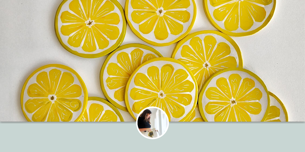 Lemon Coaster Couple by Federica Massimi Ceramics Wescover Tableware