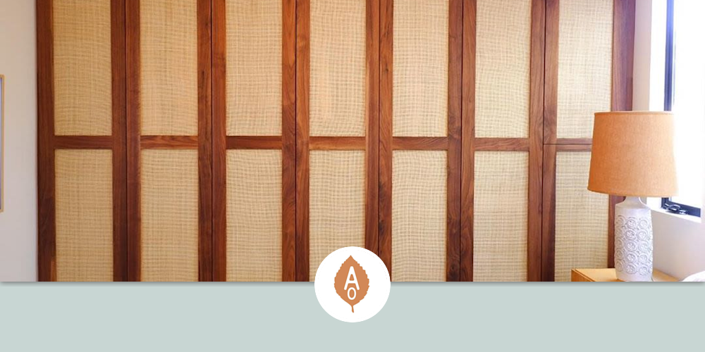 Walnut and cane doors by Alder & Oil Wescover Furniture