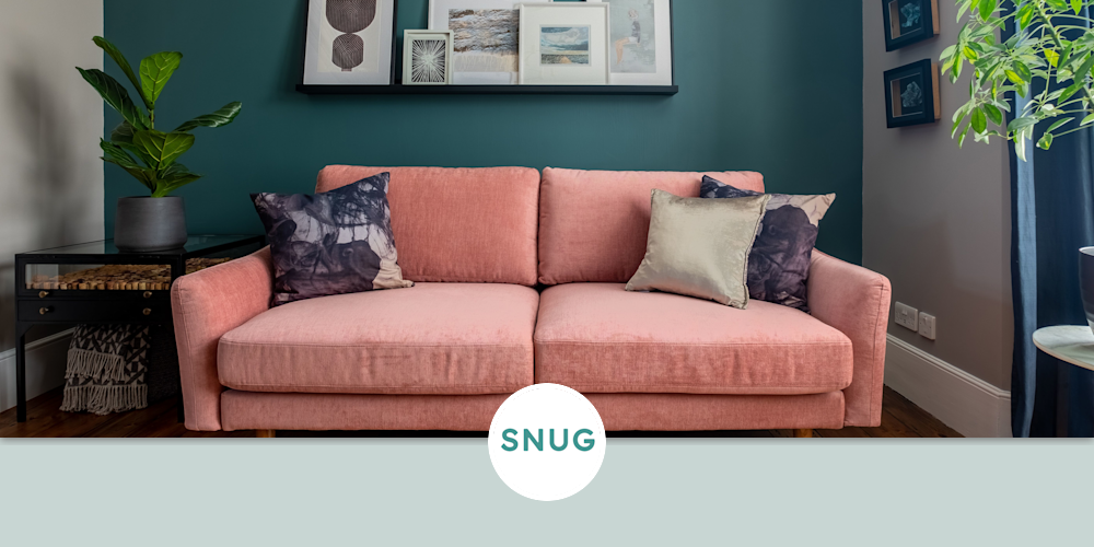 The Rebel 3Seater Sofa in Blush Coral by Snug Wescover Sofas & Couches