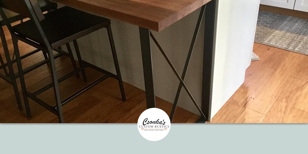 Table Legs By Csonkas Custom Rustics Seen At Private Residence