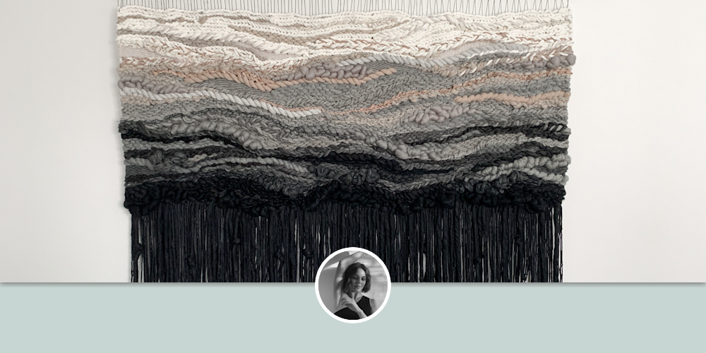 Ombre Woven Wall Hanging "Progression" by Rebecca Whitaker Art