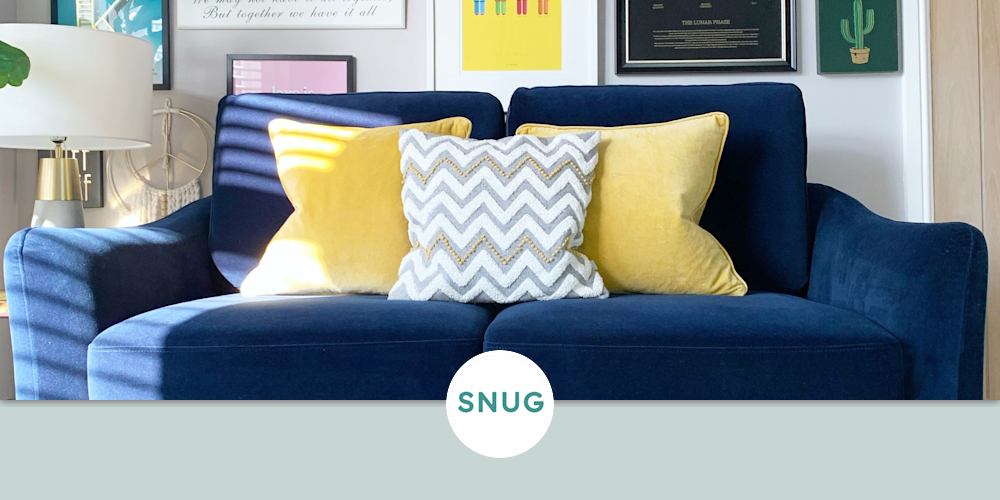 The Rebel 2Seater Sofa in Navy Velvet by Snug Wescover Sofas & Couches