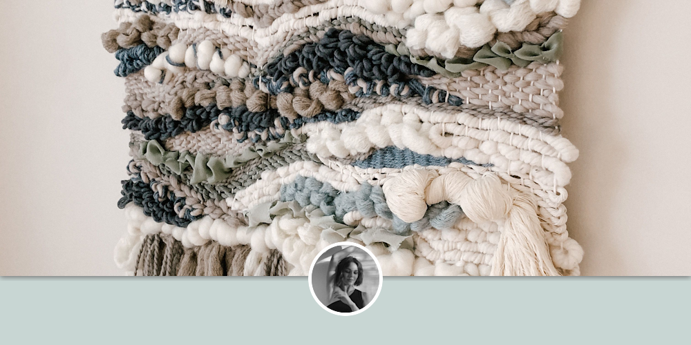 Ocean Storm Wall Hanging "Finding Peace" by Rebecca Whitaker Art Wescover Wall Hangings