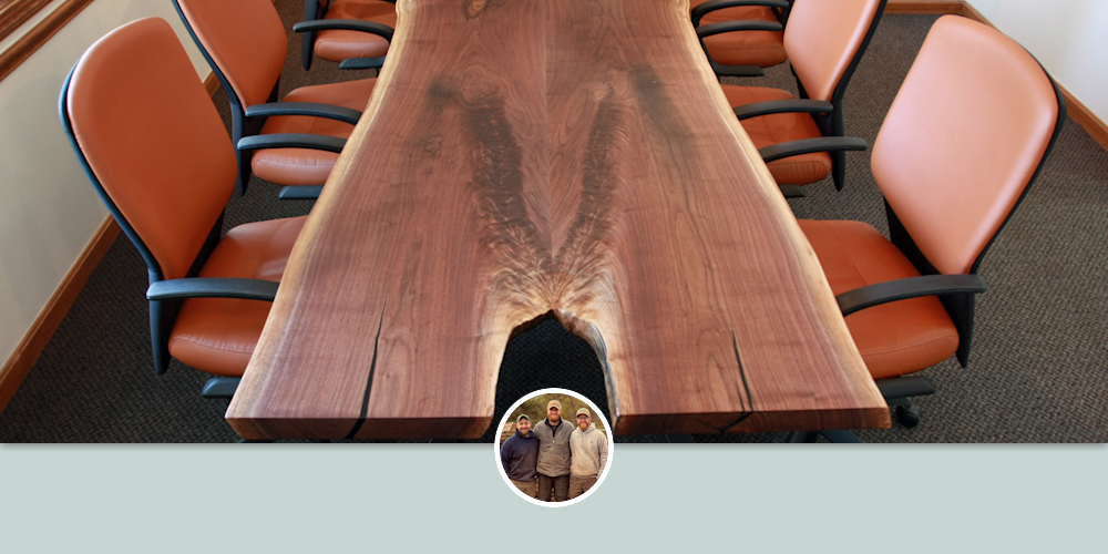 Bookmatched Walnut Conference Table by Urbn Timber at Trimble