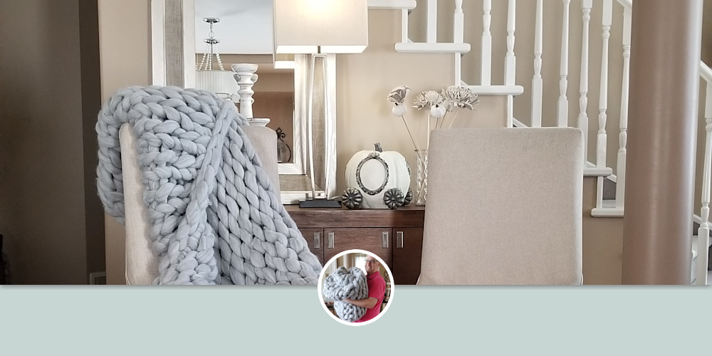 Chunky Knit King Size Merino Wool blanket by Knit Like A Boss