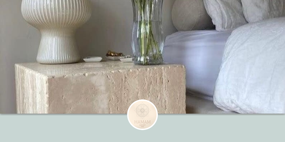 Travertine Nightstand. Travertine Bedside Table. Unique by HamamDecor Wescover Storage