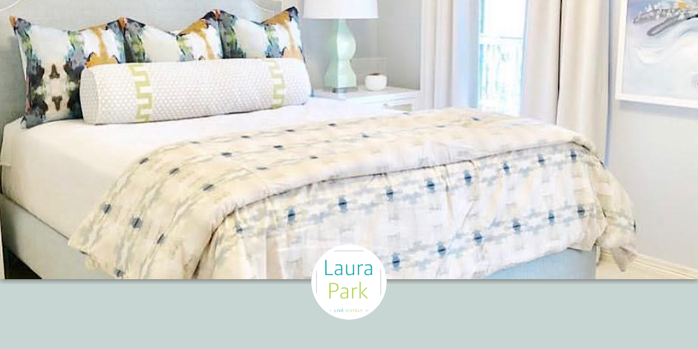 Coral Bay Pale Blue Duvet by Laura Park Designs seen at ...