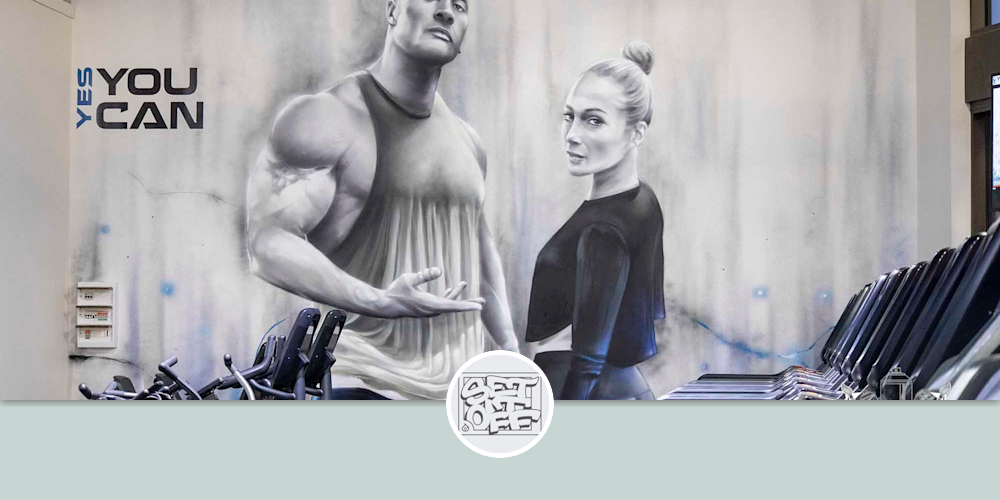 Yes Fitness Gym Interior Wall Murals by Set It Off Murals at Yes