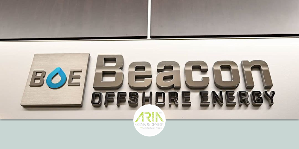 Interior Office Signage by Aria Signs at Beacon Offshore Energy