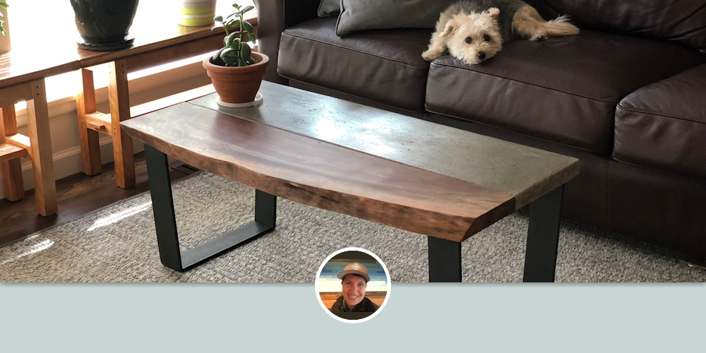 Mixed Media Coffee Table by McIntyre Furniture LLC at Private Residence