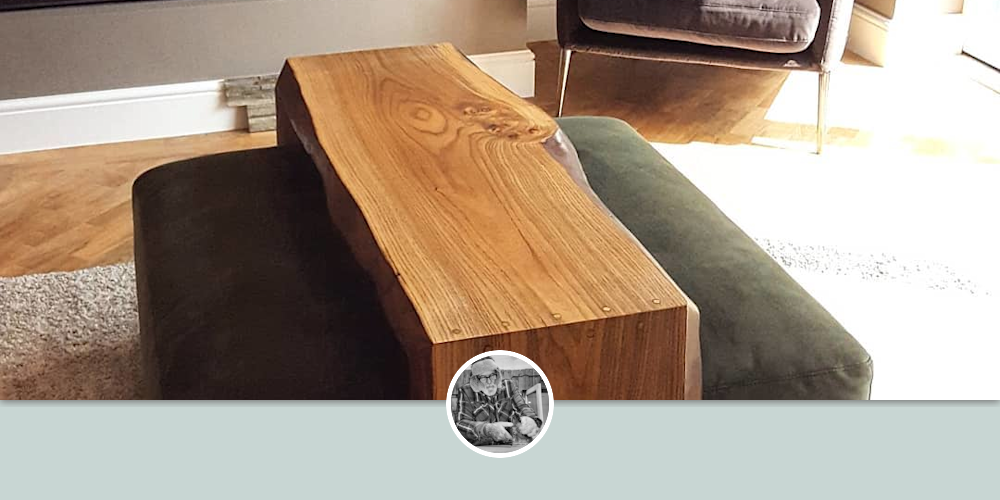 English Elm Double Cascade Ottoman by Handmade in Brighton Wescover