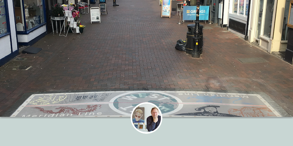 Waltham Abbey Meridian Line Mosaic by Paul Siggins The Mosaic Studio