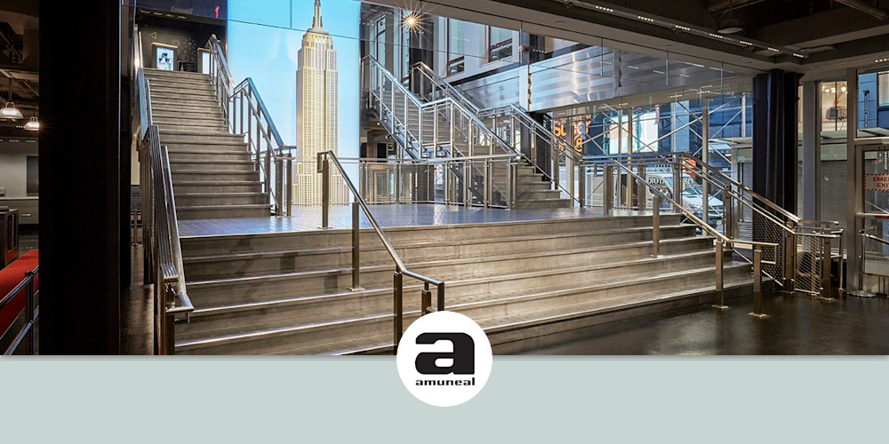 Empire State Building Visitor Entrance Stairs by Amuneal at Empire