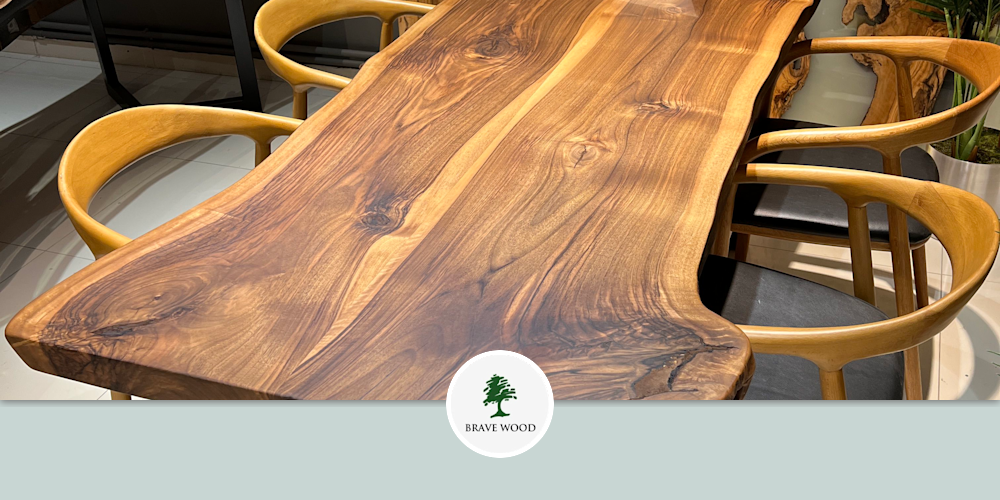 Custom live edge dining table, Dinner table, Diningrom table by Brave
