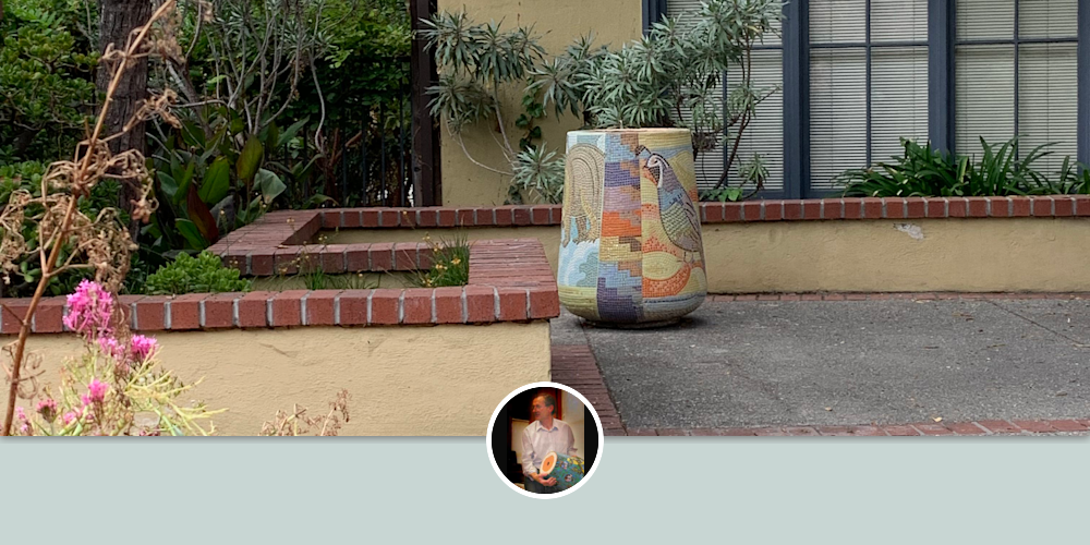 Olive Hyde Gallery Court Yard. by Dmitry Mosaics at Olive Hyde Art Gallery, Fremont Wescover