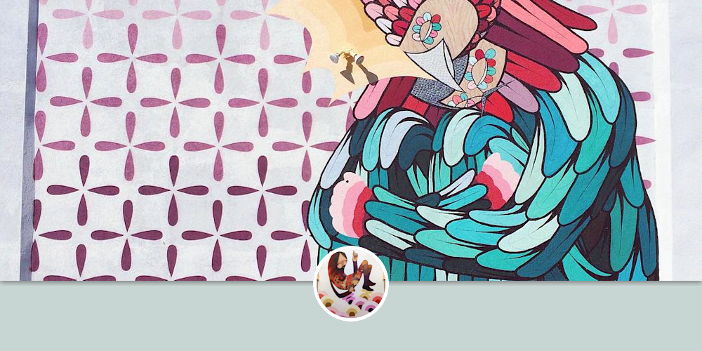 "Pushed" mural by Pedro Barrios Art at Meininger Art Supplies, Denver