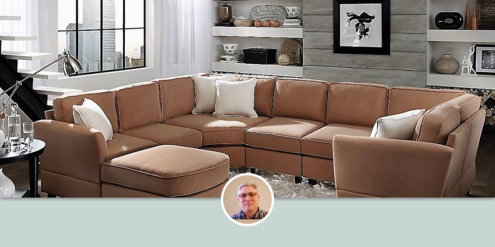 8 pc. modular sectional with Lorelei arm style by Simplicity Sofas