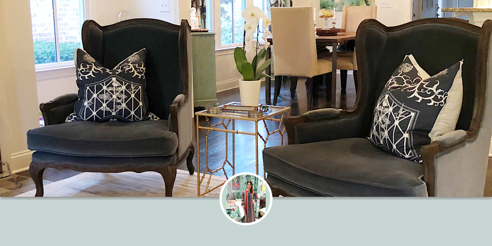 Navy Koi Pillows by Cotton & Quill Wescover Pillows