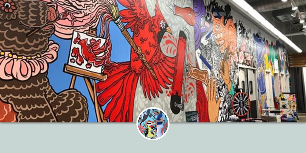 Blick Art Materials Mural by Cheri Lee Charlton at Blick Art Materials