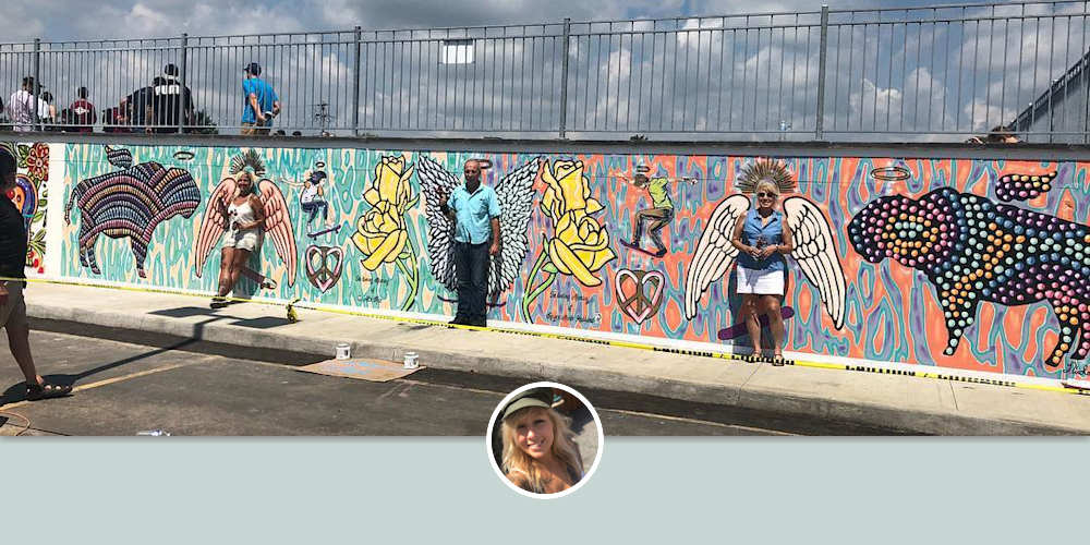 Wall Mural By Nicole Cherry Seen At Alix Rice Peace Park Skatepark