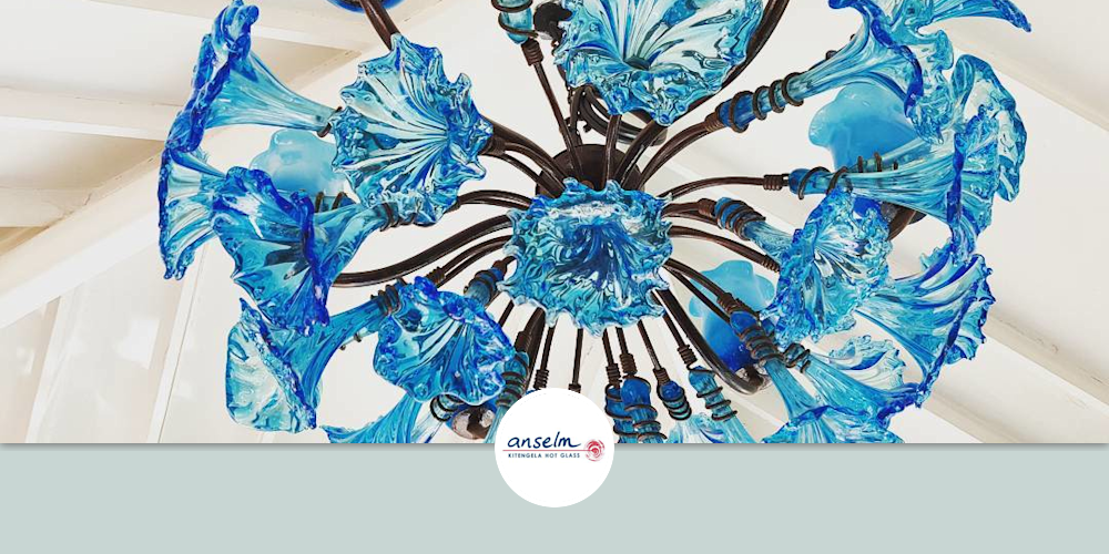 Chandelier by Kitengela Hot Glass Ltd at The Village Market, Nairobi