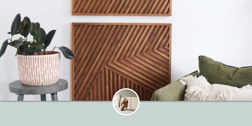 Modern Wood Art Set, Slat Wood Art, Slat Wall Art, Geometric by Blank