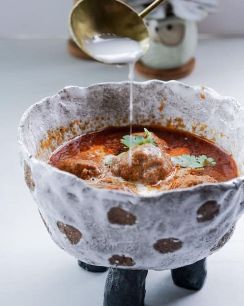 3 Legged Dish by All Fired Up Pottery seen at Private Residence, Gold