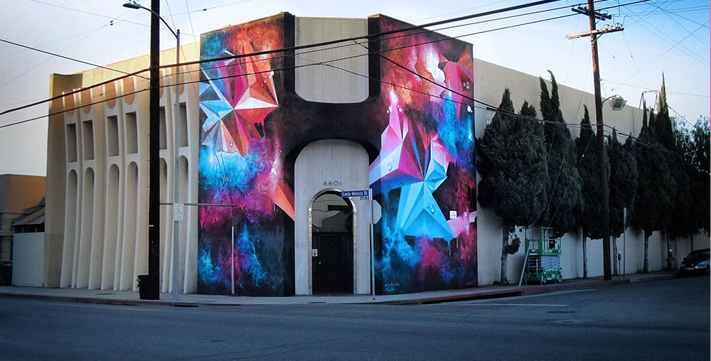 SkyFire | Street Murals by Mikael B | 6601 Santa Monica Blvd, Los Angeles, CA in Los Angeles