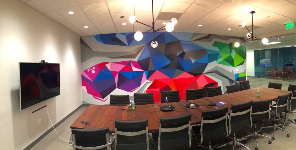 Conference Room Mural | Murals by Rye Quartz | LeEco in San Jose