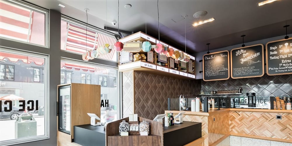 Wooden String of Shapes | Sculptures by Kelly Tunstall | Salt and Straw Ice Cream in San Francisco