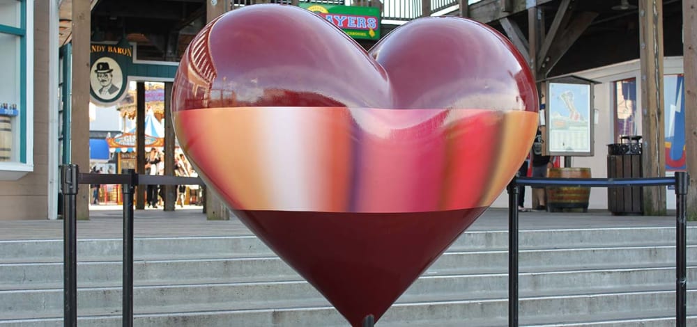 Open Heart | Sculptures by Patrick Dintino | Pier 39 in San Francisco