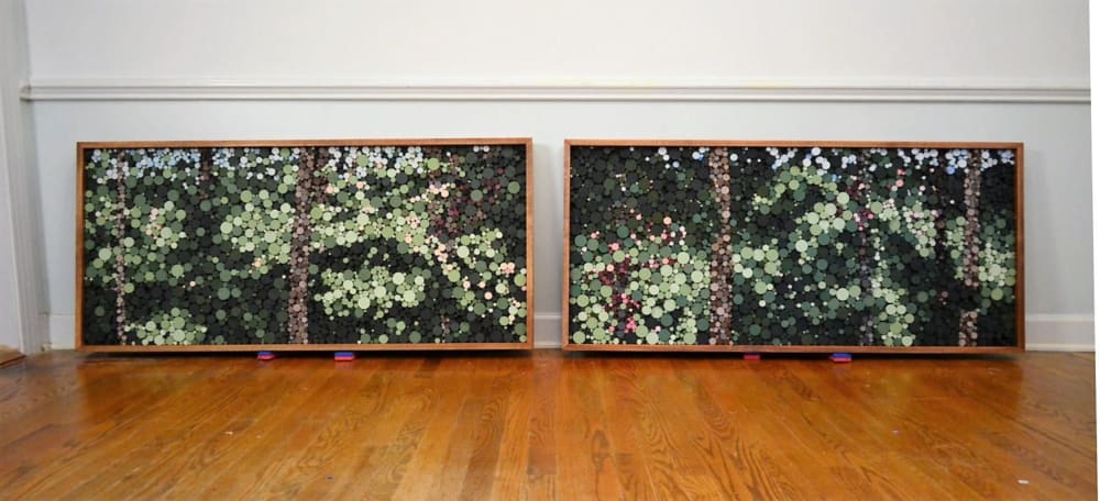 A Pointillism Forest | Wall Sculpture in Wall Hangings by StainsAndGrains