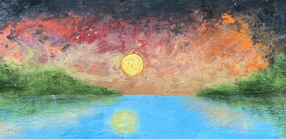 Spectacular Ending | Mixed Media in Paintings by Susan Wallis